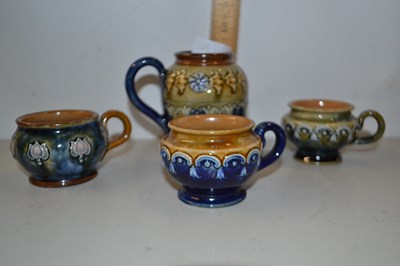 Lot 59 - Four various small Doulton condiment pots