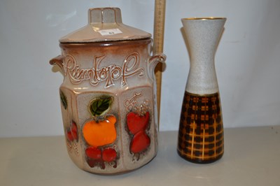 Lot 62 - Vintage German Rumtopf pot together with a...