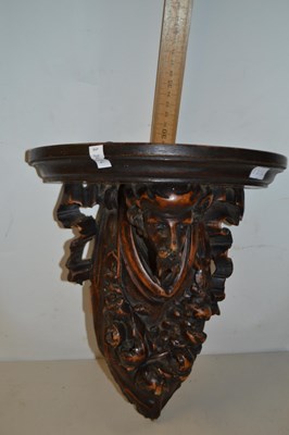 Lot 63 - Continental carved 19th Century wall bracket,...