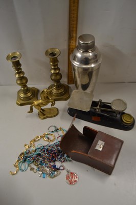 Lot 68 - Mixed Lot: Brass candlestick, silver plated...