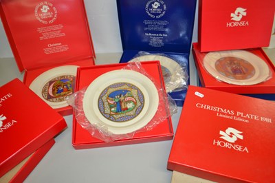 Lot 96 - Collection of Hornsea Christmas plates with boxes