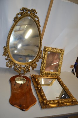 Lot 114 - Mixed Lot: Two gilt framed mirrors, further...