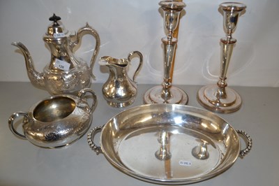 Lot 126 - Mixed Lot: Silver plated three piece tea set,...