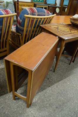 Lot 312 - MID-CENTURY TEAK DROP LEAF DINING TABLE, 90CM...