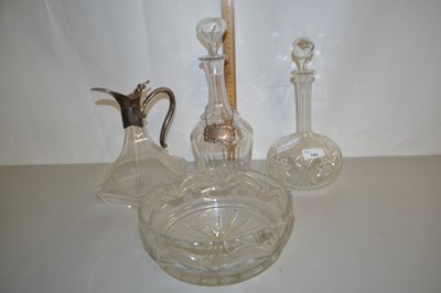 Lot 162 - Mixed Lot: Various decanters, glass bowl etc