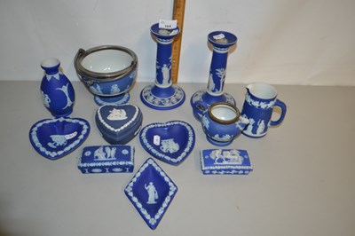 Lot 164 - Collection of various blue Wedgwood Jasper wares