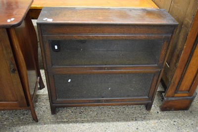 Lot 315 - GLOBE WERNICKE STYLE OAK TWO-TIER STACKING...