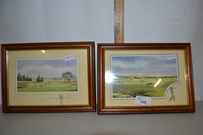 Lot 179 - Pair of coloured golfing prints