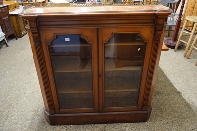 Lot 316 - VICTORIAN AMERICAN WALNUT BOOKCASE CABINET,...