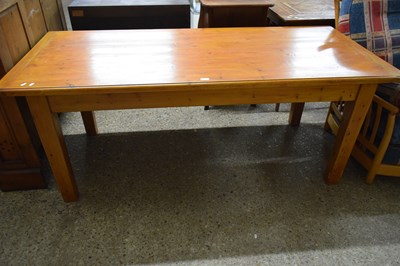 Lot 317 - 20TH CENTURY RECTANGULAR STAINED PINE DINING...