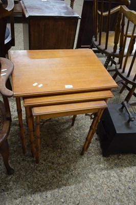 Lot 324 - NEST OF THREE 20TH CENTURY OCCASIONAL TABLES...