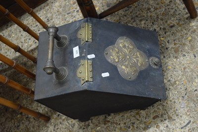 Lot 325 - 19TH CENTURY METAL COALBOX