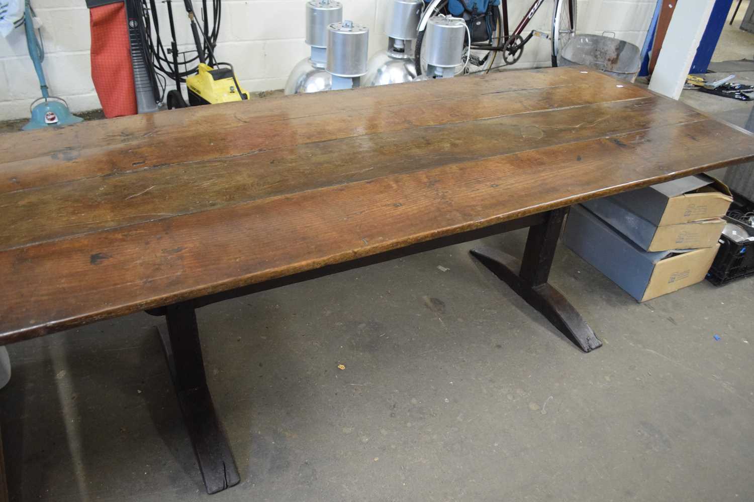 Lot 833 - Refectory type table