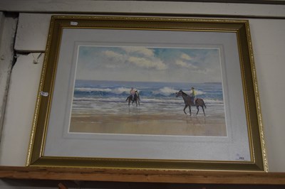 Lot 203 - Colin Crocker - study of horses at the seaside,...