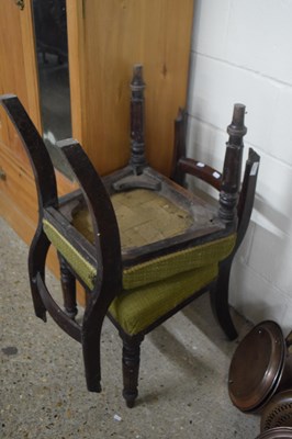 Lot 219 - Two bar back dining chairs for repair