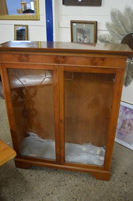 Lot 239 - Modern mahogany veneered bookcase cabinet