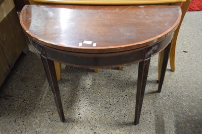 Lot 268 - Georgian mahogany demi loon card table, 100cm...