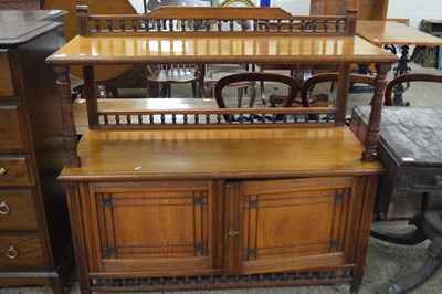 Lot 276 - Late Victorian buffet side cabinet with shelf...