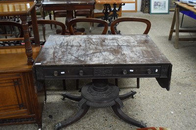 Lot 277 - Georgian mahogany sofa table, for restoration,...