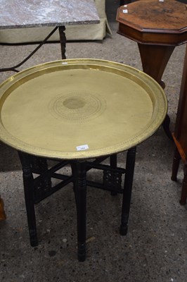 Lot 284 - Brass Bonares type tray top table