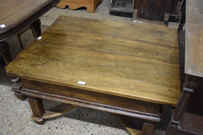 Lot 306 - Continental chestnut coffee table with plank...