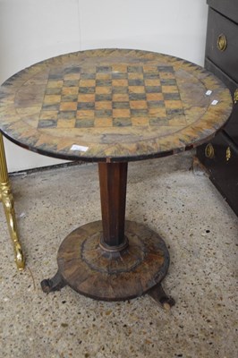 Lot 330 - Mid 19th Century circular top games table with...