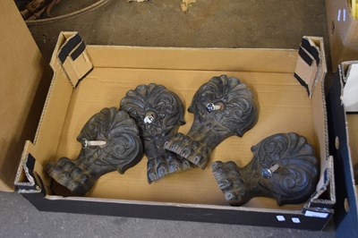 Lot 803 - FOUR CASE IRON LEGS FOR A BATH