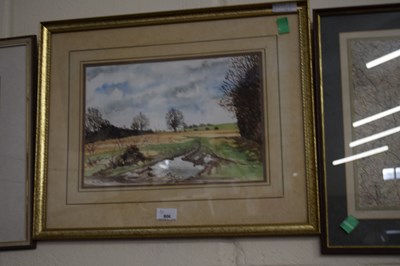 Lot 806 - WALTER RICHARDS, FARMLAND LANDSCAPE IN WINTER,...