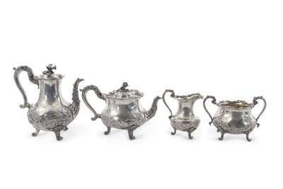 Lot 287 - PAUL STORR four piece silver tea and coffee...