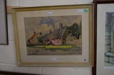 Lot 816 - C BIRKBECK, STUDY OF A RURAL VILLAGE SCENE,...