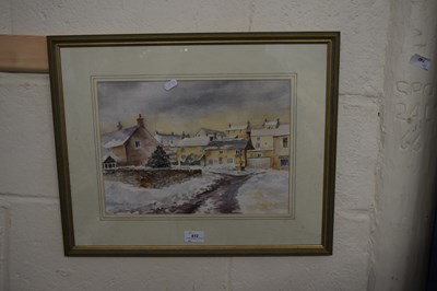 Lot 812 - MARIAN HAGUE, CALVER VILLAGE IN THE SNOW,...