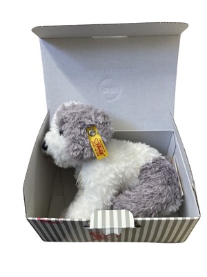 Lot 202 - A boxed Steiff Little Tommy Puppy, 083532 With...