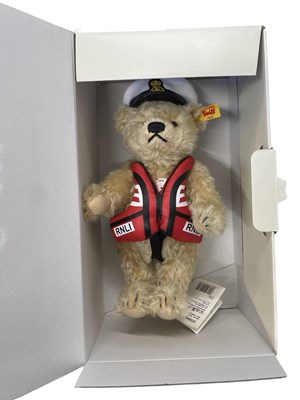 Lot 204 - A boxed Steiff Skip The RNLI Bear, 000645,...