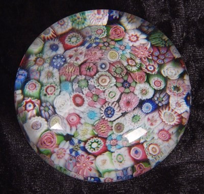 Lot 18 - A Clichy Millefiori paperweight, the base with...