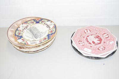 Lot 193 - MIXED LOT VARIOUS DECORATED PLATES TO INCLUDE...