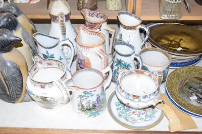 Lot 560 - MIXED LOT VARIOUS 19TH CENTURY DECORATED JUGS...