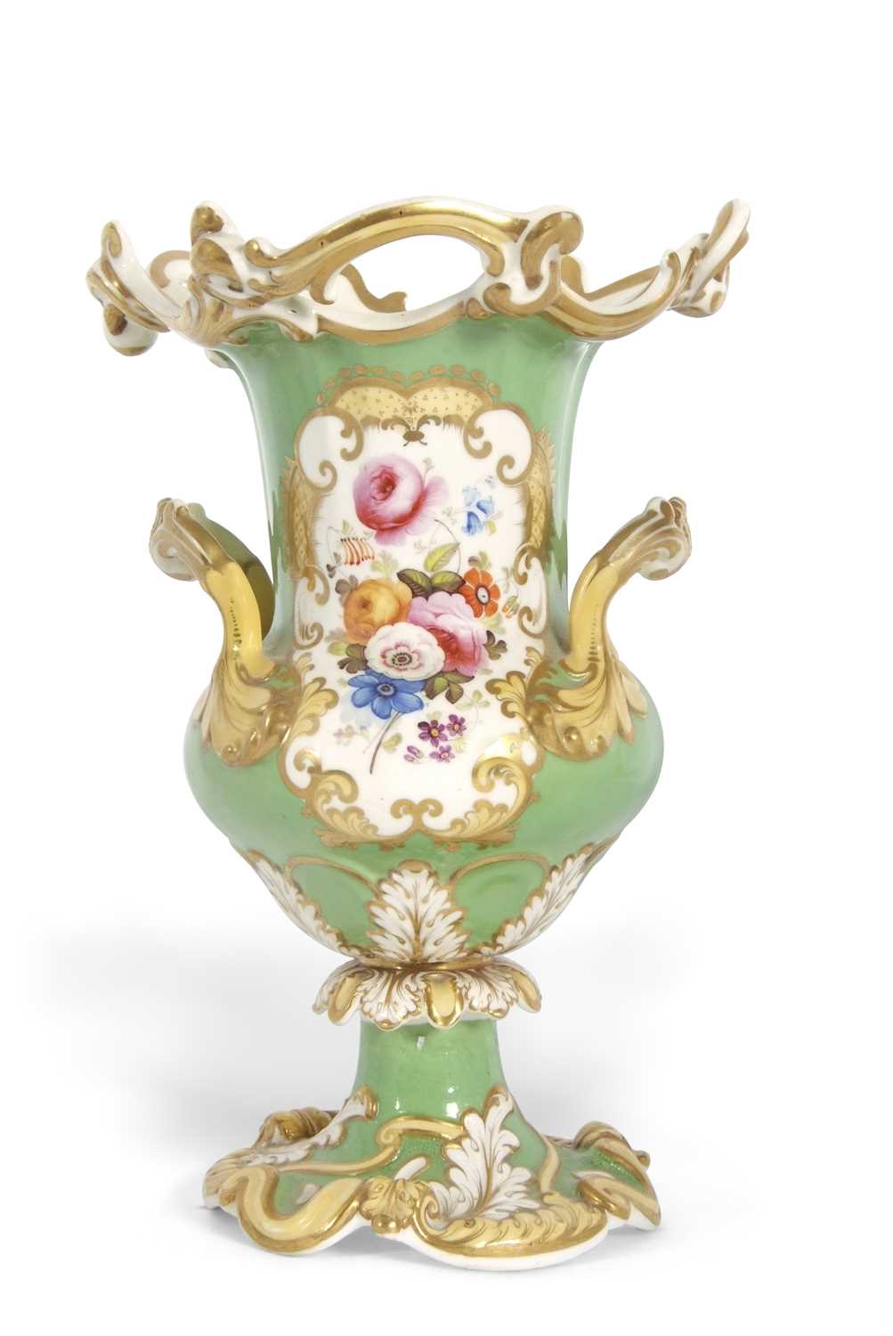 Lot 43 - A 19th Century Coalport style vase, the...
