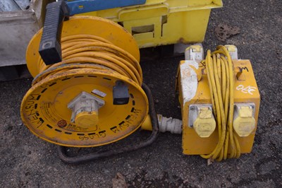 Lot 370 - 110v extension lead along with a 110v...