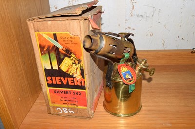 Lot 386 - Sivert 562 brass blow lamp