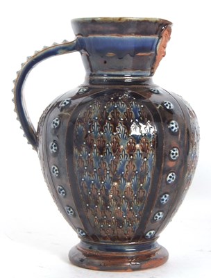 Lot 46 - Early Doulton Lambeth stone ware jug, the...