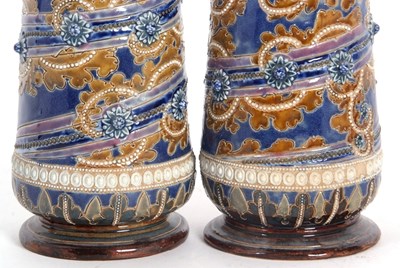 Lot 57 - A pair of Doulton Lambeth vases by George...