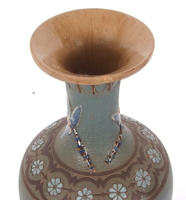 Lot 59 - A Doulton Lambeth silicon vase decorated in...