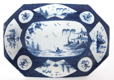 Lot 80 - Bow porcelain dish circa 1765, the powder blue...