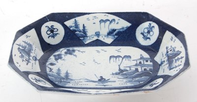Lot 80 - Bow porcelain dish circa 1765, the powder blue...