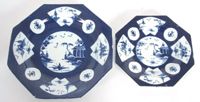 Lot 82 - Bow porcelain plate of octagonal shape, circa...