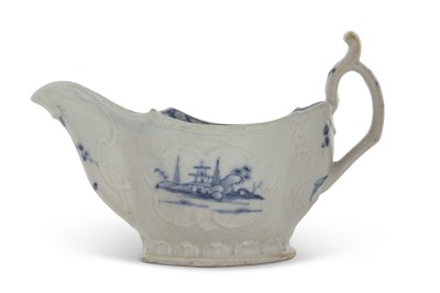 Lot 104 - A Liverpool porcelain William Reid sauce boat...