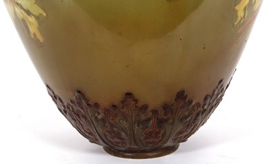 Lot 37 - A very large Art Nouveau style vase, the green...