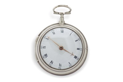 Lot 317 - A silver pair cased pocket watch, hallmarked...