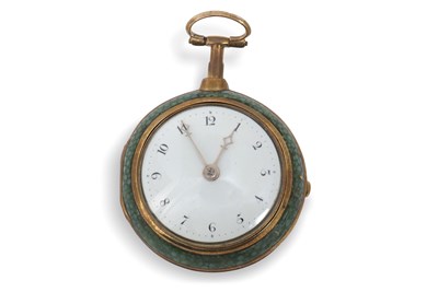Lot 318 - A gilt metal Verge pocket watch with a...