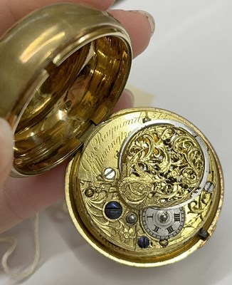 Lot 318 - A gilt metal Verge pocket watch with a...